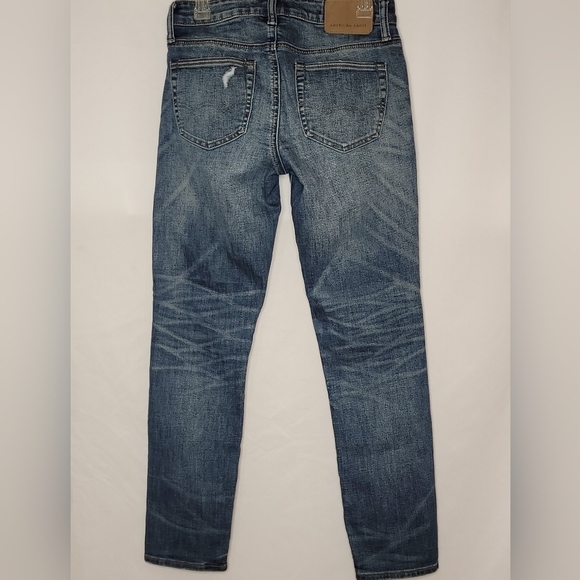 American Eagle Mens Ne(x)t Level Airflex Skinny Destroyed Patch Jeans - Size 30 - Picture 2 of 12